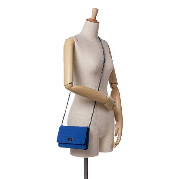 Pre-Loved Chanel Reissue 2.55 Quilted Jersey Wallet On Chain - Picture 10 of 10